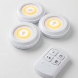 Tap LED Light with Remote Control, Pack of 3 Cell Operated