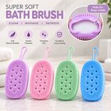 Silicone Body Scrubber Bath Sponge 2-in-1 Exfoliating Body Brush Loofah Shower Scrubber for Women Men & Kids