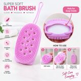 Silicone Body Scrubber Bath Sponge 2-in-1 Exfoliating Body Brush Loofah Shower Scrubber for Women Men & Kids