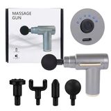 Deep Tissue Muscle Massage Gun – 6 Speed Levels & 4 Massage Heads for Body Pain Relief