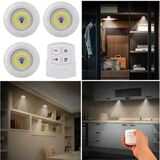 Tap LED Light with Remote Control, Pack of 3 Cell Operated