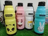 Kids Water Bottle Cartoon Panda School Bottle Leak Proof with Strap
