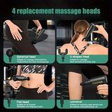 Deep Tissue Muscle Massage Gun – 6 Speed Levels & 4 Massage Heads for Body Pain Relief
