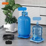 Heavy Duty Plastic Gas Cylinder Trolley with Wheels – Movable Kitchen LPG Stand | Arbsbuy