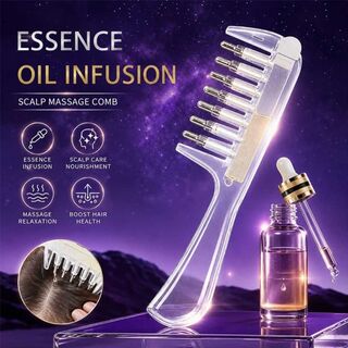 Essence Oil Infusion Scalp Massage Comb – Transparent