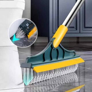 Floor Scrubber Brush with Wiper β Long Handle Multipurpose Cleaning Brush