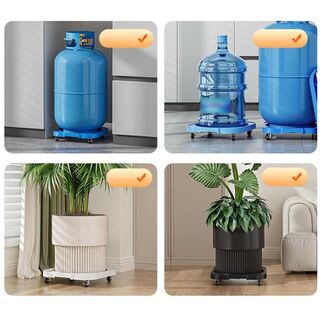 Heavy Duty Plastic Gas Cylinder Trolley with Wheels – Movable Kitchen LPG Stand | Arbsbuy