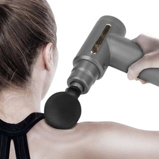 Deep Tissue Muscle Massage Gun – 6 Speed Levels & 4 Massage Heads for Body Pain Relief