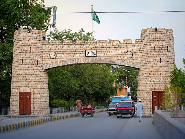 The historic Bab-e-Khyber gateway at Jamrud in Khyber Pakhtunkhwa