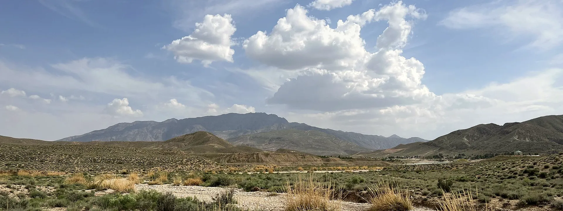 Wide view of dry, mountainous terrain in northern Balochistan