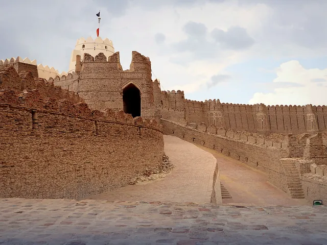 The historic Kot Diji Fort on its hilltop in Khairpur district