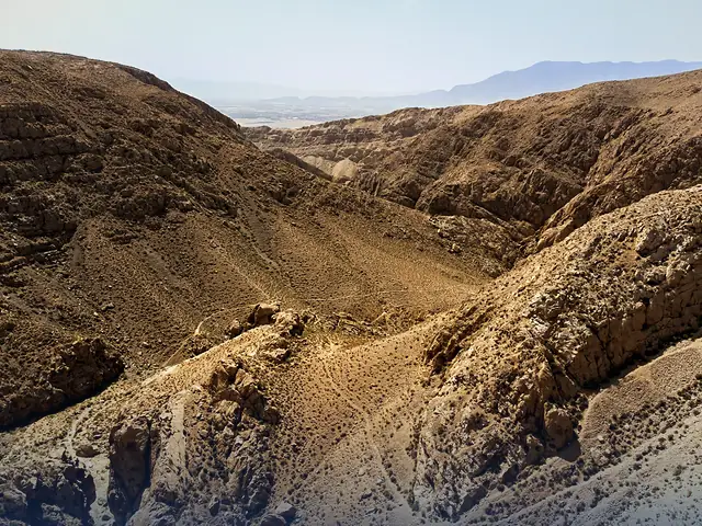 Aerial view of the rugged mountains around Quetta