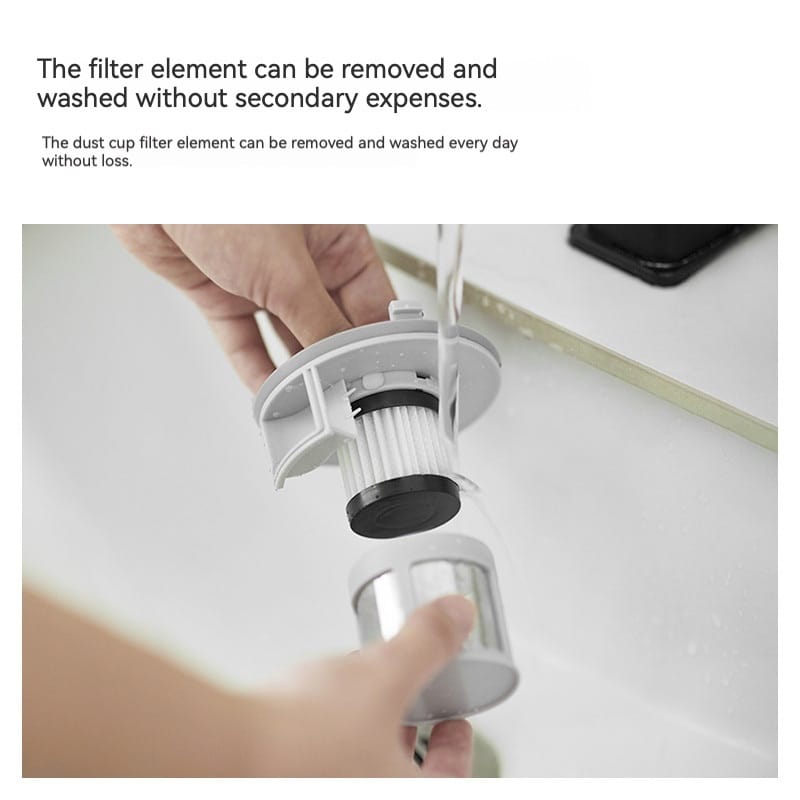 Portable Vacuum Powerful Bed Vacuum Cleaner Rechargeable Portable Vacuum For Pet Hair Carpets Floors Blue Household Cleaning Supplies - Image 4