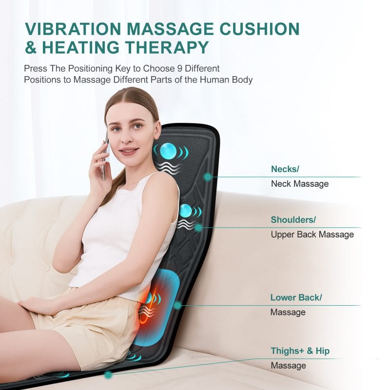 electric neck and back massager with 9 modes