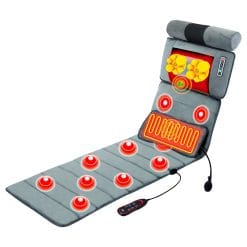 Full body massage mat with heat on couch