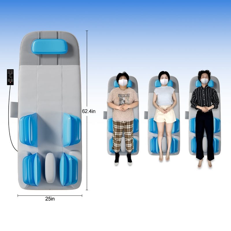 Removable washable cover massage mattress pad front view