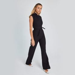Alternative view of Summer V-Neck Jumpsuit – Elegant Sleeveless Wide-Leg Outfit
