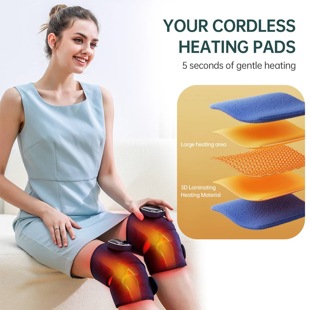 Trending Smart Knee Massager With Heat 3 Vibration Modes & Type-C Fast Charging - Image 6