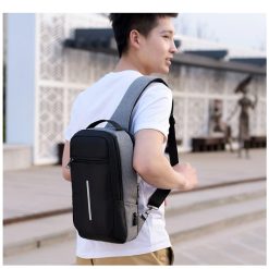 Alternative view of Anti-theft USB charging chest bag with you