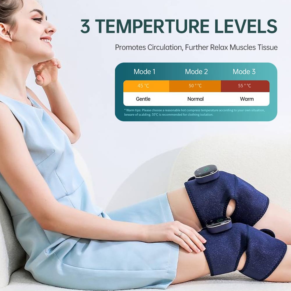 Trending Smart Knee Massager With Heat 3 Vibration Modes & Type-C Fast Charging - Image 5