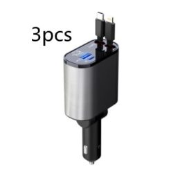 Alternative view of Metal Car Charger 100W Super Fast Charging Car Cigarette Lighter USB And TYPE-C Adapter