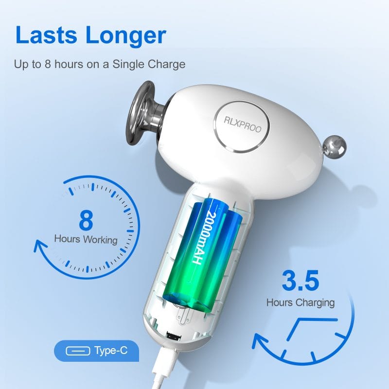 Four interchangeable heads massage gun set