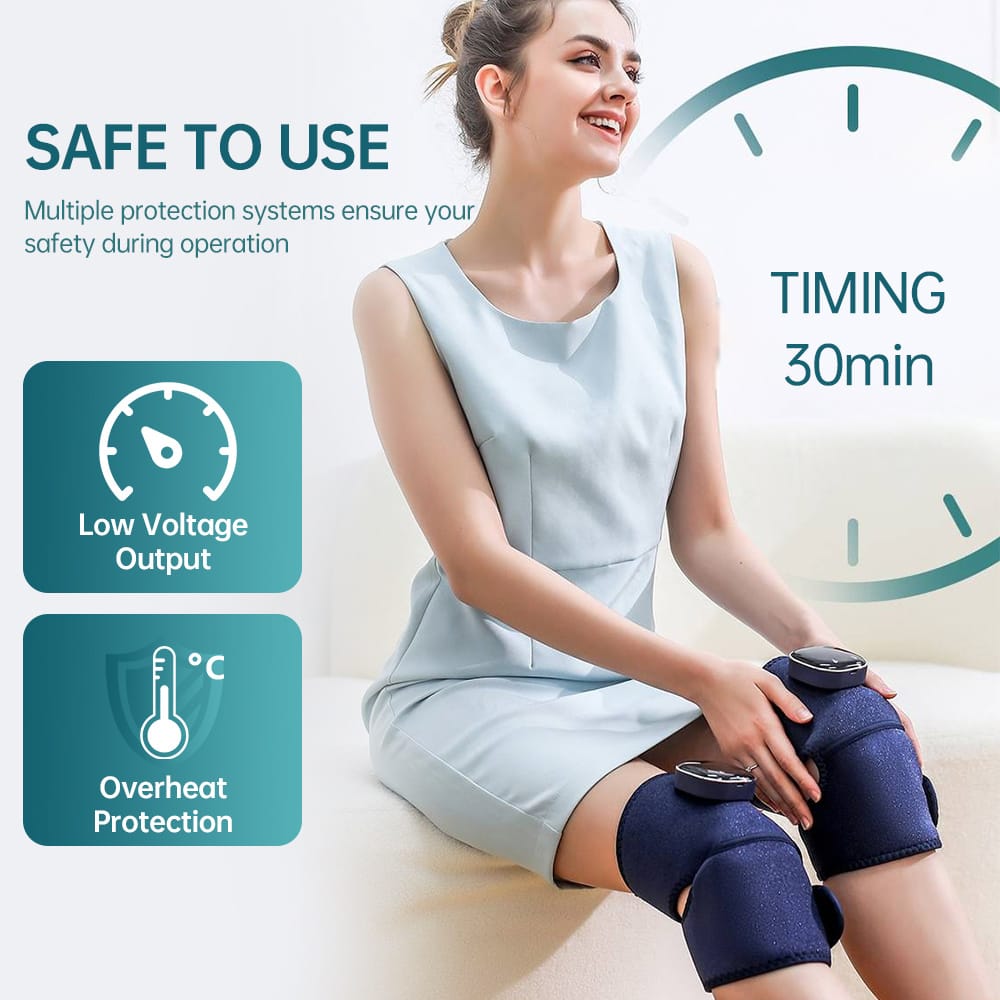 Trending Smart Knee Massager With Heat 3 Vibration Modes & Type-C Fast Charging - Image 4