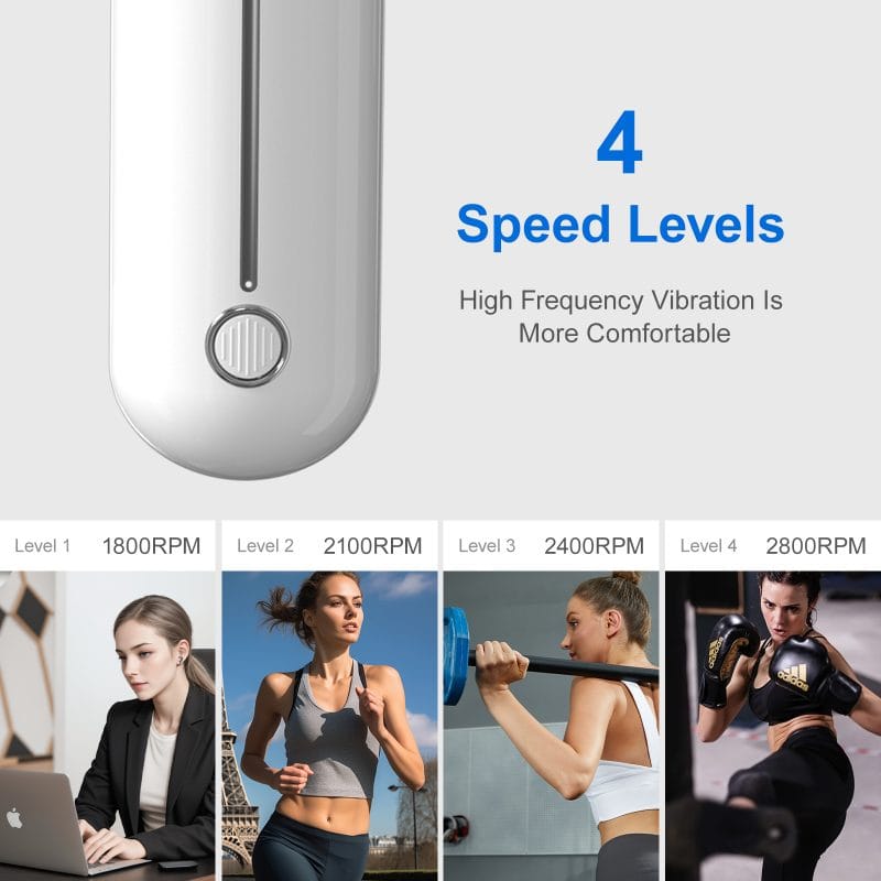 Portable heat massage gun USB rechargeable