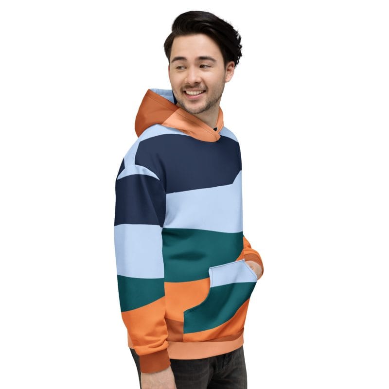 Premium unisex streetwear hoodie flat lay