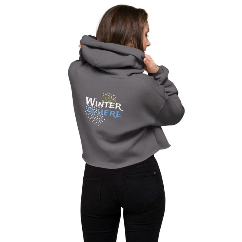 Cropped sweatshirt women soft fleece