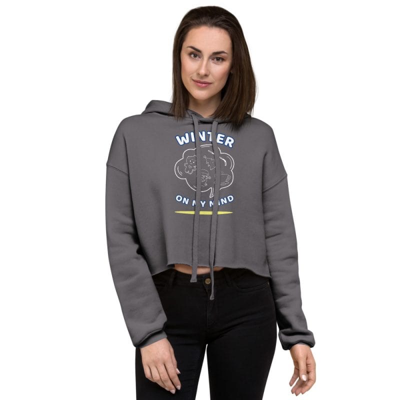 Cropped hoodie women front view